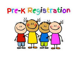 pre-k registration, kid caricatures