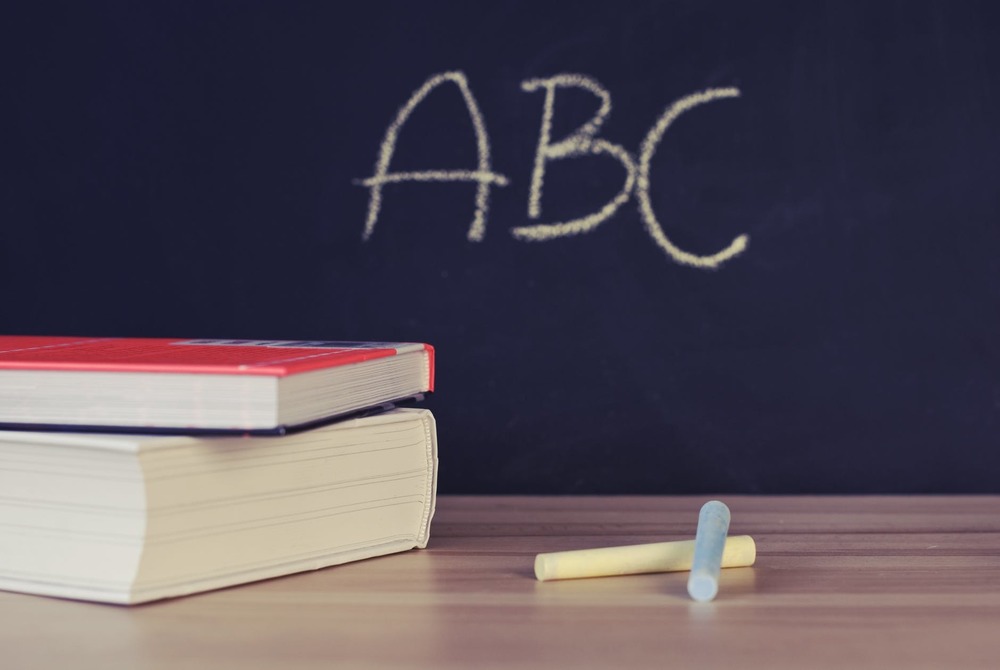 ABC Chalkboard and books