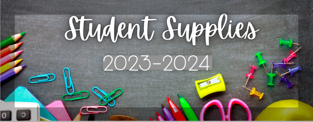 School Supply List for 2023-2024
