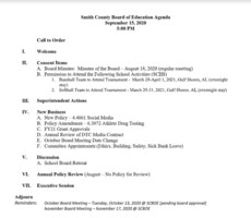 September Board Meeting 2020