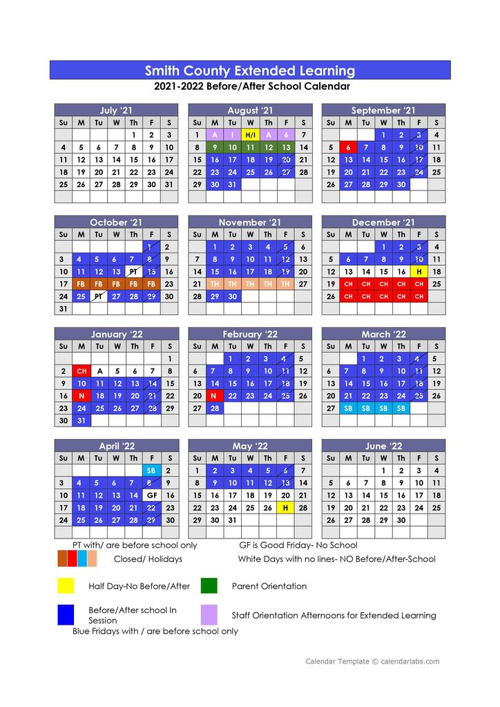 2021-2022 Calendar
